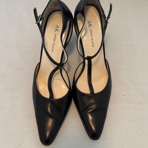 Anne Klein Black Strappy Heels